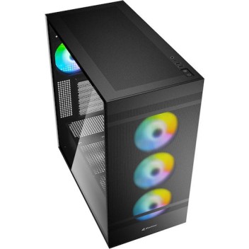 Sharkoon Rebel C50 RGB Gaming Midi Tower Κουτί Υπολογιστή με Πλαϊνό Παράθυρο Μαύρο