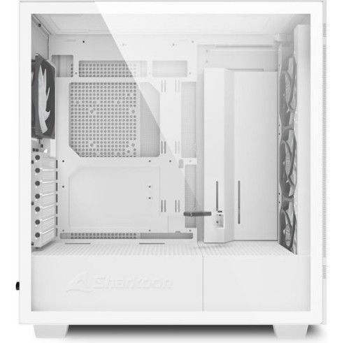 Sharkoon Rebel C50 RGB Gaming Midi Tower Κουτί Υπολογιστή με Πλαϊνό Παράθυρο Λευκό