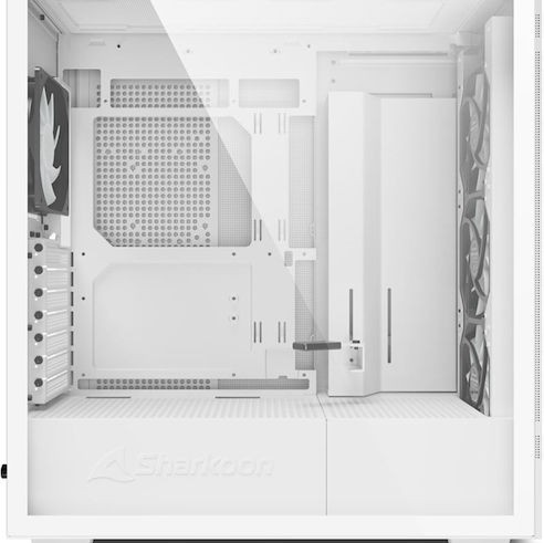 Sharkoon Rebel C50 RGB Gaming Midi Tower Κουτί Υπολογιστή με Πλαϊνό Παράθυρο Λευκό