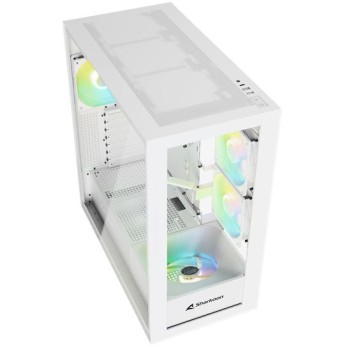 Sharkoon Rebel C60 RGB Gaming Midi Tower Κουτί Υπολογιστή με Πλαϊνό Παράθυρο Λευκό