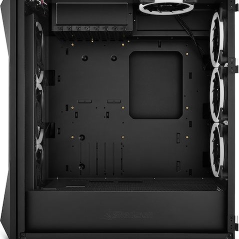 Sharkoon REV300 Gaming Midi Tower Κουτί Υπολογιστή με Πλαϊνό Παράθυρο και RGB Φωτισμό Μαύρο