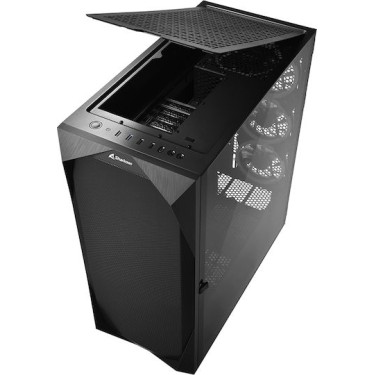 Sharkoon REV300 Gaming Midi Tower Κουτί Υπολογιστή με Πλαϊνό Παράθυρο και RGB Φωτισμό Μαύρο