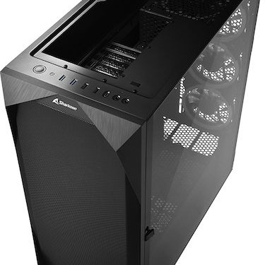 Sharkoon REV300 Gaming Midi Tower Κουτί Υπολογιστή με Πλαϊνό Παράθυρο και RGB Φωτισμό Μαύρο