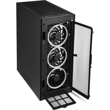 Sharkoon REV300 Gaming Midi Tower Κουτί Υπολογιστή με Πλαϊνό Παράθυρο και RGB Φωτισμό Μαύρο