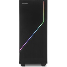 Sharkoon RGB Flow Gaming Midi Tower Κουτί Υπολογιστή με Πλαϊνό Παράθυρο Μαύρο