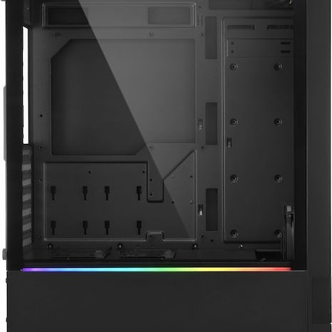 Sharkoon RGB Flow Gaming Midi Tower Κουτί Υπολογιστή με Πλαϊνό Παράθυρο Μαύρο