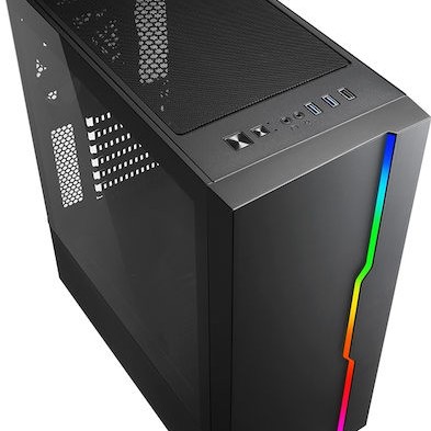 Sharkoon RGB Slider Midi Tower Κουτί Υπολογιστή με Πλαϊνό Παράθυρο Μαύρο