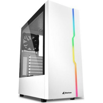 Sharkoon RGB Slider Midi Tower Κουτί Υπολογιστή με Πλαϊνό Παράθυρο Λευκό