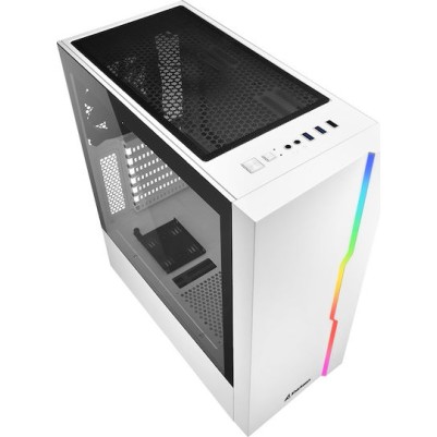 Sharkoon RGB Slider Midi Tower Κουτί Υπολογιστή με Πλαϊνό Παράθυρο Λευκό