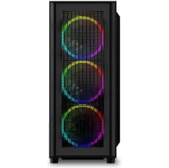 Sharkoon RGB Wave Gaming Midi Tower Κουτί Υπολογιστή με Πλαϊνό Παράθυρο Μαύρο