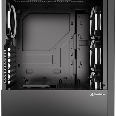 Sharkoon RGB Wave Gaming Midi Tower Κουτί Υπολογιστή με Πλαϊνό Παράθυρο Μαύρο
