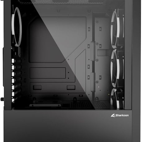 Sharkoon RGB Wave Gaming Midi Tower Κουτί Υπολογιστή με Πλαϊνό Παράθυρο Μαύρο