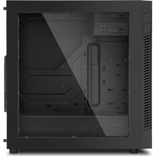 Sharkoon S25-W Midi Tower Κουτί Υπολογιστή με Πλαϊνό Παράθυρο Μαύρο