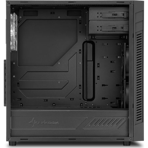 Sharkoon S25-W Midi Tower Κουτί Υπολογιστή με Πλαϊνό Παράθυρο Μαύρο