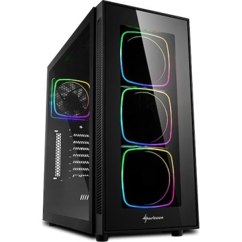 Sharkoon TG6 RGB Gaming Midi Tower Κουτί Υπολογιστή με Πλαϊνό Παράθυρο Μαύρο