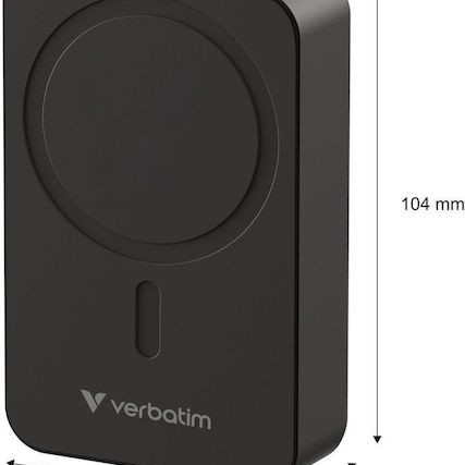Verbatim Charge 'n' Go MagSafe Power Bank 20000mAh 15W με Θύρα USB-C Power Delivery Μαύρο