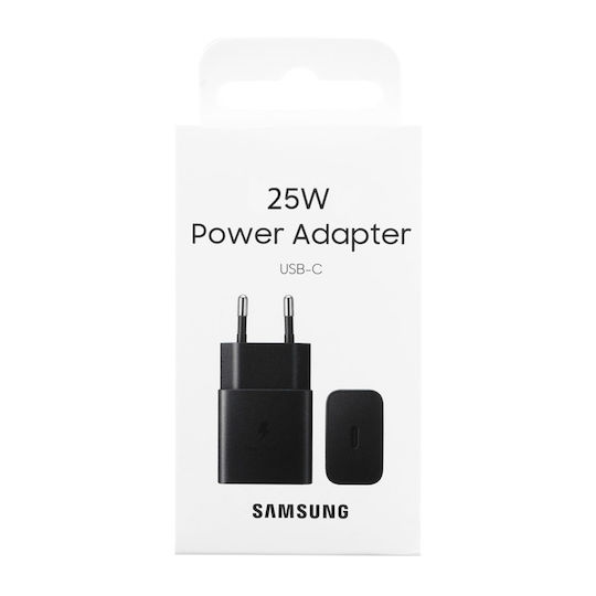 Samsung Φορτιστής Χωρίς Καλώδιο GaN με Θύρα USB-C 25W Power Delivery Μαύρος (EP-T2510N)
