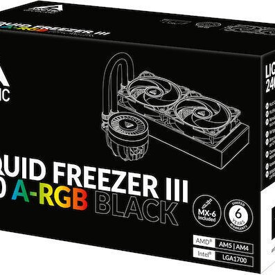 Arctic Freezer III Pro 240 Υδρόψυξη Επεξεργαστή Διπλού Ανεμιστήρα 120mm για Socket AM4/AM5/1700 με ARGB Φωτισμό