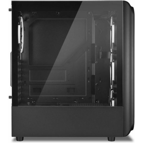 Sharkoon TK5M Gaming Midi Tower Κουτί Υπολογιστή με Πλαϊνό Παράθυρο και RGB Φωτισμό Μαύρο