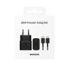 Samsung Φορτιστής με Θύρα USB-C και Καλώδιο USB-C - USB-C 25W Power Delivery Μαύρος (EP-T2510X)