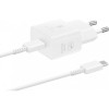 Samsung Φορτιστής με Θύρα USB-C και Καλώδιο USB-C - USB-C 25W Power Delivery Λευκός (EP-T2510X)