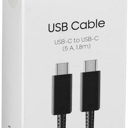 Samsung USB 2.0 Cable USB-C male - USB-C 100W Μαύρο 1.8m EP-DX510JBEGEU Bulk