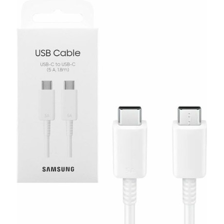 Samsung USB 2.0 Cable USB-C male - USB-C 100W Λευκό 1.8m EP-DX510JWEGEU Bulk