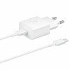 Samsung Φορτιστής με Θύρα USB-C και Καλώδιο USB-C - USB-C 15W Power Delivery Λευκός (EP-T1510X)