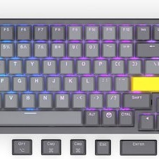 Endorfy Ασύρματο Gaming Πληκτρολόγιο με Gateron Yellow διακόπτες και RGB φωτισμό (Αγγλικό US) Γκρι