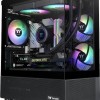 Thermaltake View 170 TG Gaming Micro Tower Κουτί Υπολογιστή με Πλαϊνό Παράθυρο και RGB Φωτισμό Μαύρο