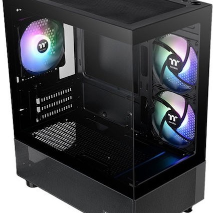 Thermaltake View 170 TG Gaming Micro Tower Κουτί Υπολογιστή με Πλαϊνό Παράθυρο και RGB Φωτισμό Μαύρο