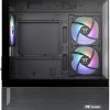 Thermaltake View 170 TG Gaming Micro Tower Κουτί Υπολογιστή με Πλαϊνό Παράθυρο και RGB Φωτισμό Μαύρο