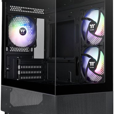 Thermaltake View 170 TG Gaming Micro Tower Κουτί Υπολογιστή με Πλαϊνό Παράθυρο και RGB Φωτισμό Μαύρο