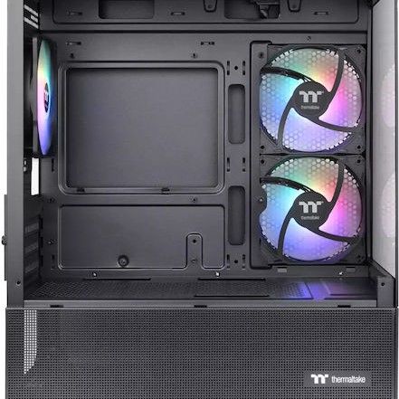 Thermaltake View 170 TG Gaming Micro Tower Κουτί Υπολογιστή με Πλαϊνό Παράθυρο και RGB Φωτισμό Μαύρο