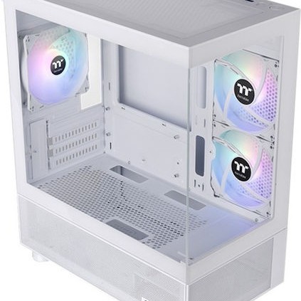 Thermaltake View 170 TG Gaming Micro Tower Κουτί Υπολογιστή με Πλαϊνό Παράθυρο και RGB Φωτισμό Λευκό