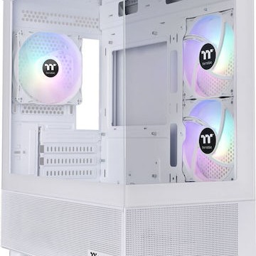 Thermaltake View 170 TG Gaming Micro Tower Κουτί Υπολογιστή με Πλαϊνό Παράθυρο και RGB Φωτισμό Λευκό