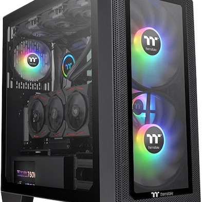 Thermaltake View 300 MX Gaming Midi Tower Κουτί Υπολογιστή με Πλαϊνό Παράθυρο Μαύρο