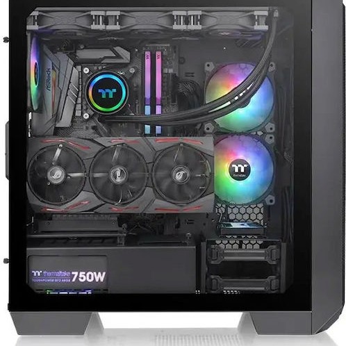 Thermaltake View 300 MX Gaming Midi Tower Κουτί Υπολογιστή με Πλαϊνό Παράθυρο Μαύρο