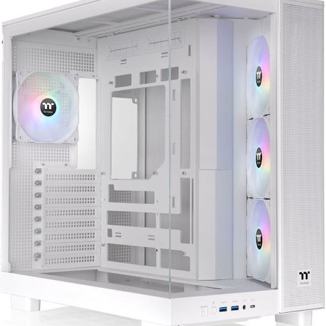 Thermaltake View 380 XL TG ARGB Gaming Midi Tower Κουτί Υπολογιστή με Πλαϊνό Παράθυρο Snow White