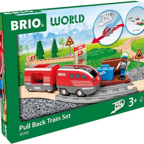 Brio Toys Σετ με Τρενάκι για 3+ Ετών Pull Back