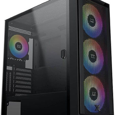 Xigmatek Anubis Pro 4FX Gaming Full Tower Κουτί Υπολογιστή με Πλαϊνό Παράθυρο και RGB Φωτισμό Μαύρο