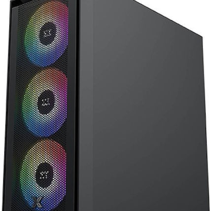 Xigmatek Anubis Pro 4FX Gaming Full Tower Κουτί Υπολογιστή με Πλαϊνό Παράθυρο και RGB Φωτισμό Μαύρο