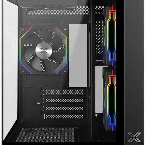 Xigmatek Aqua M Lite Gaming Mini Tower Κουτί Υπολογιστή με Πλαϊνό Παράθυρο και ARGB Φωτισμό Μαύρο