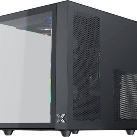 Xigmatek Aqua M Lite Gaming Mini Tower Κουτί Υπολογιστή με Πλαϊνό Παράθυρο και ARGB Φωτισμό Μαύρο