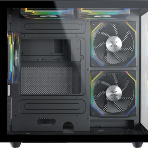 Xigmatek Aqua M Lite Gaming Mini Tower Κουτί Υπολογιστή με Πλαϊνό Παράθυρο και ARGB Φωτισμό Μαύρο