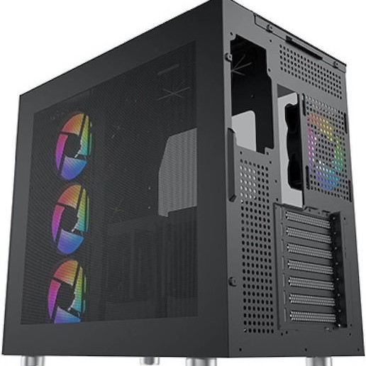 Xigmatek AQUA Ultra Gaming Full Tower Κουτί Υπολογιστή με Πλαϊνό Παράθυρο και RGB Φωτισμό Μαύρο