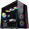 Xigmatek AQUA Ultra Gaming Full Tower Κουτί Υπολογιστή με Πλαϊνό Παράθυρο και RGB Φωτισμό Μαύρο