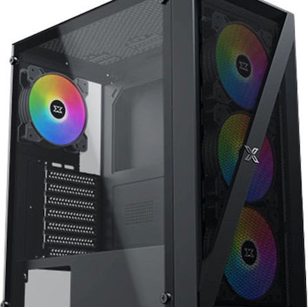 Xigmatek Blade Midi Tower Κουτί Υπολογιστή με Πλαϊνό Παράθυρο και RGB Φωτισμό Μαύρο