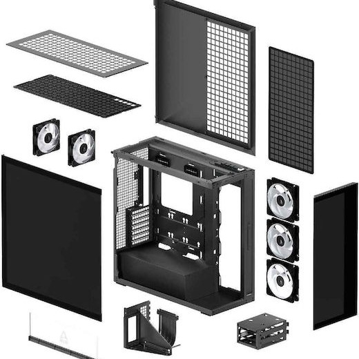 Arctic Xtender VG Mirror Midi Tower Κουτί Υπολογιστή με Πλαϊνό Παράθυρο Μαύρο