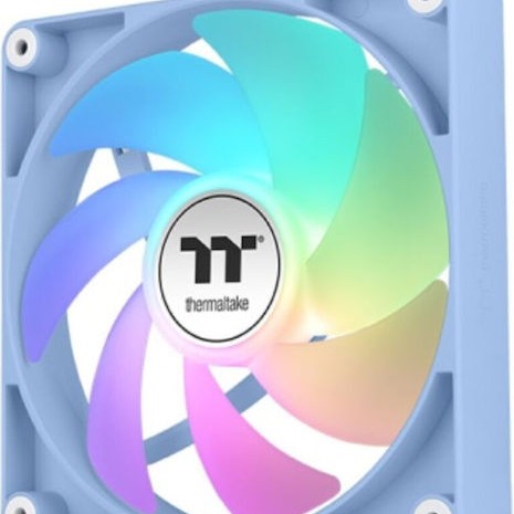 Thermaltake CT120 Case Fan με ARGB Φωτισμό και Σύνδεση 4-Pin PWM 2τμχ Hydrangea Blue